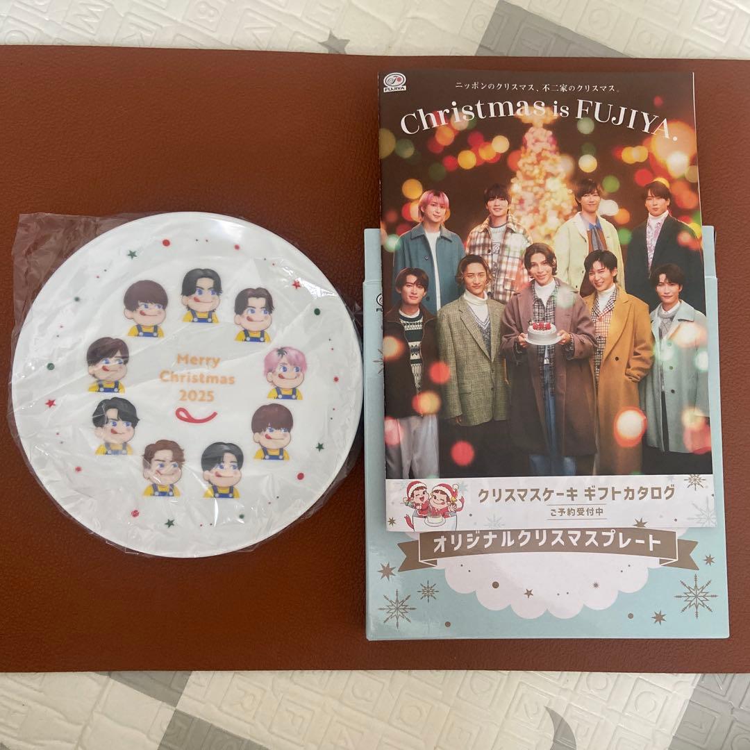 不二家　Manオリジナルクリスマスプレート　ケーキカタログ