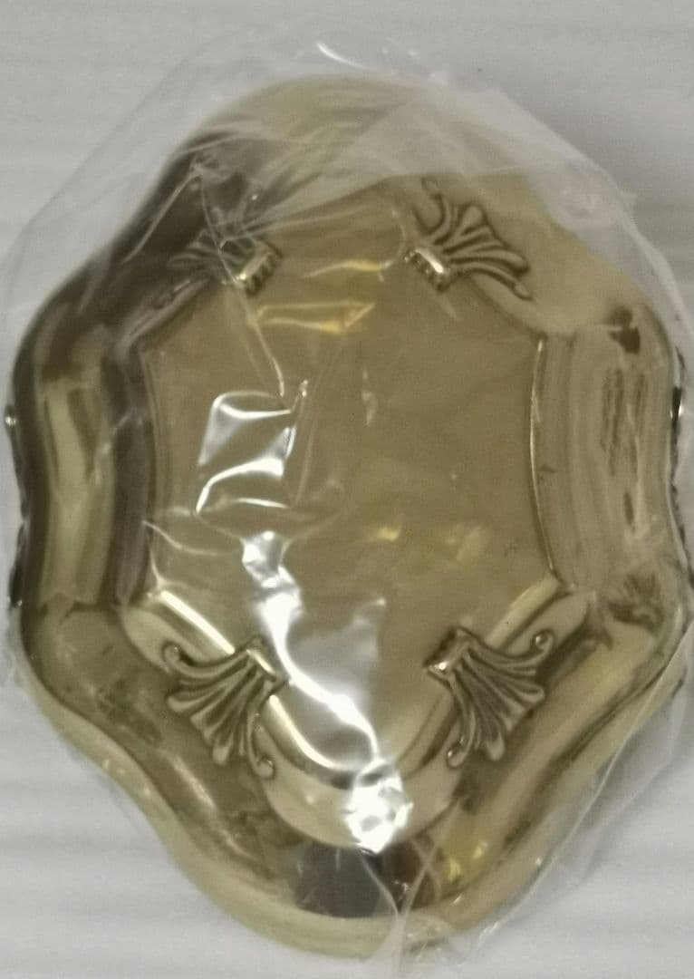 イタリア製 トレー バスケット 小物入れ 真鍮 バラ 薔薇 ゴールド