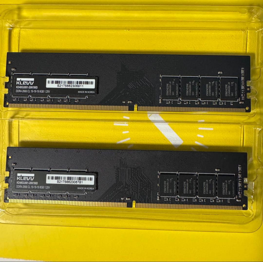KLEVV DDR4 8GB×2 2666MHz メモリ