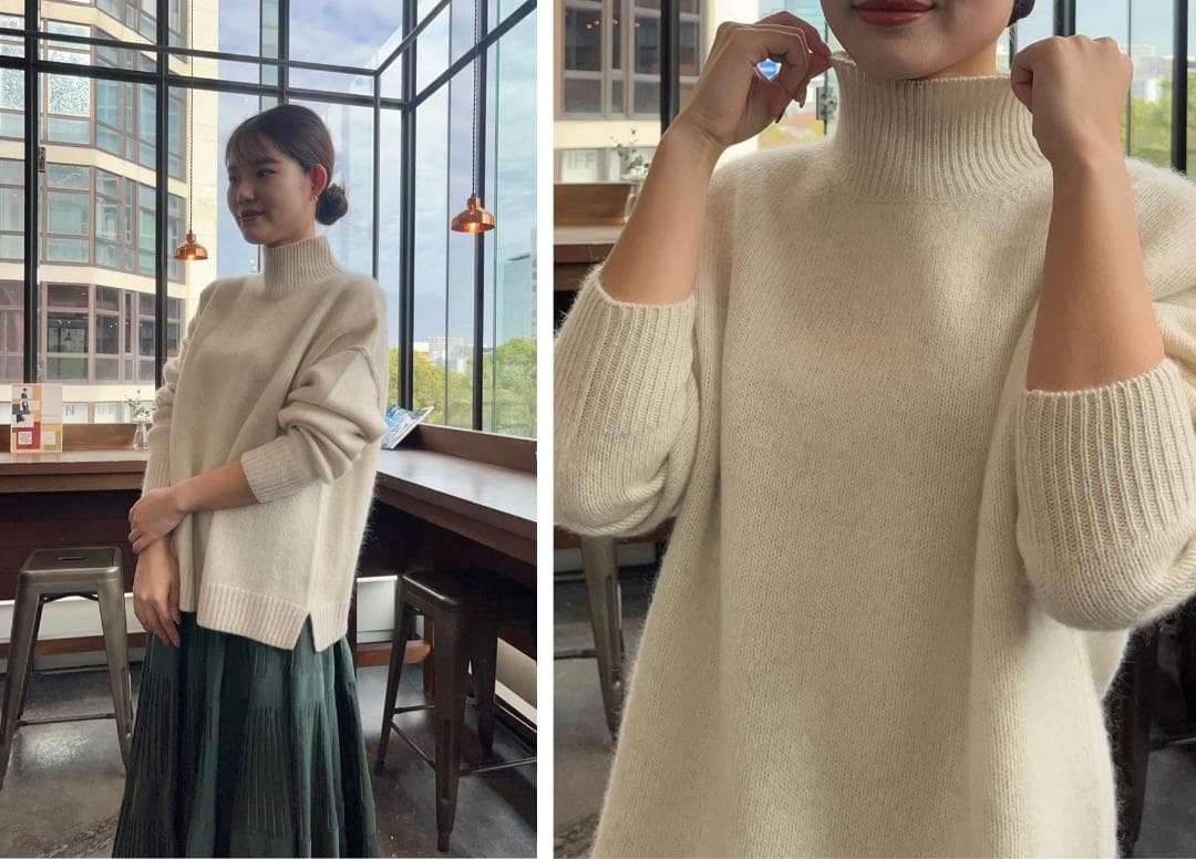 タートルネックプルオーバーニット BEARDSLEY