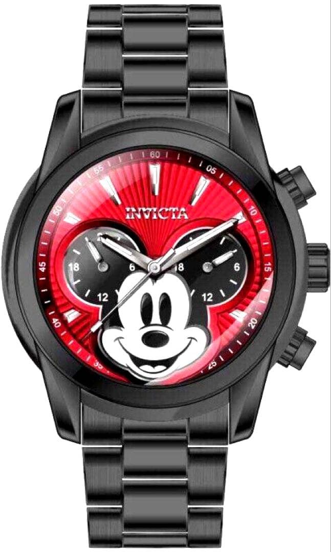 ◆Disney◆INVICTA/ミッキーマウス/ブラック/限定品/メンズ腕時計