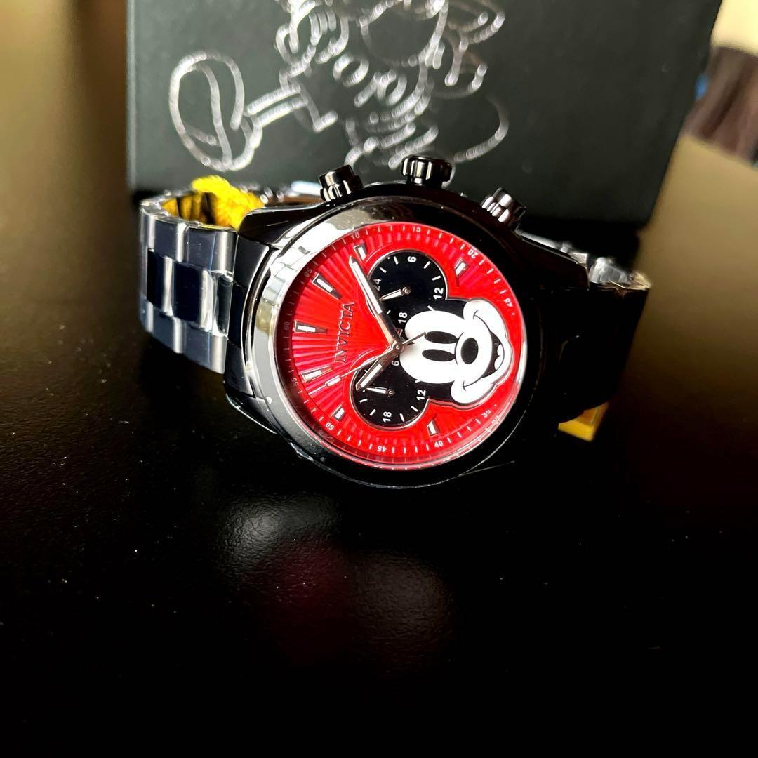 ◆Disney◆INVICTA/ミッキーマウス/ブラック/限定品/メンズ腕時計