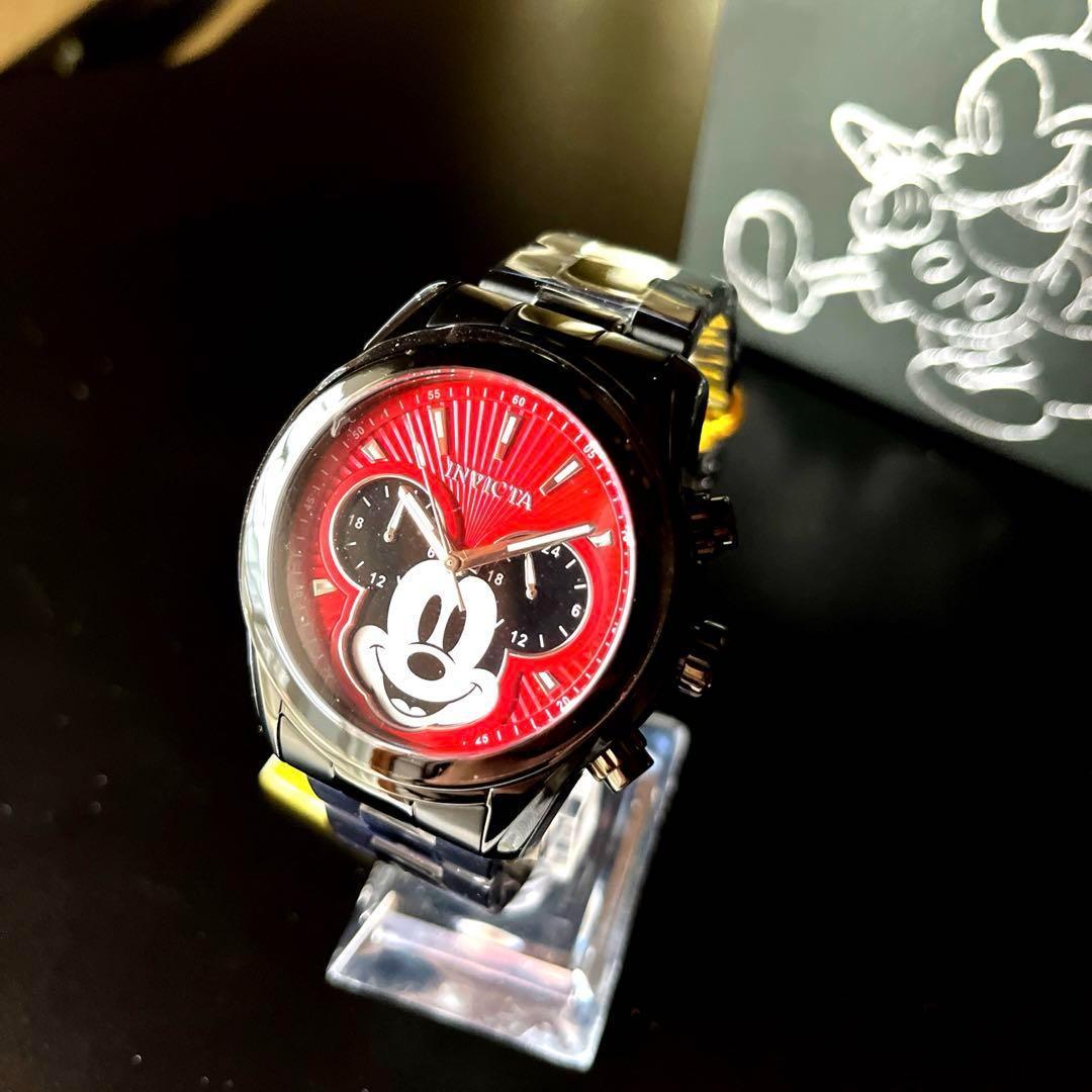 ◆Disney◆INVICTA/ミッキーマウス/ブラック/限定品/メンズ腕時計