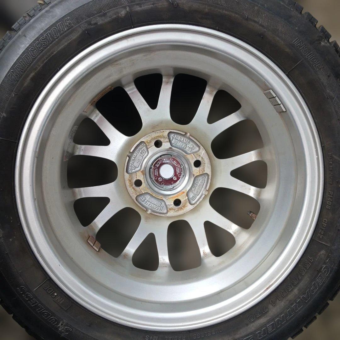 スタッドレスタイヤ　ホイールセット　14インチ
