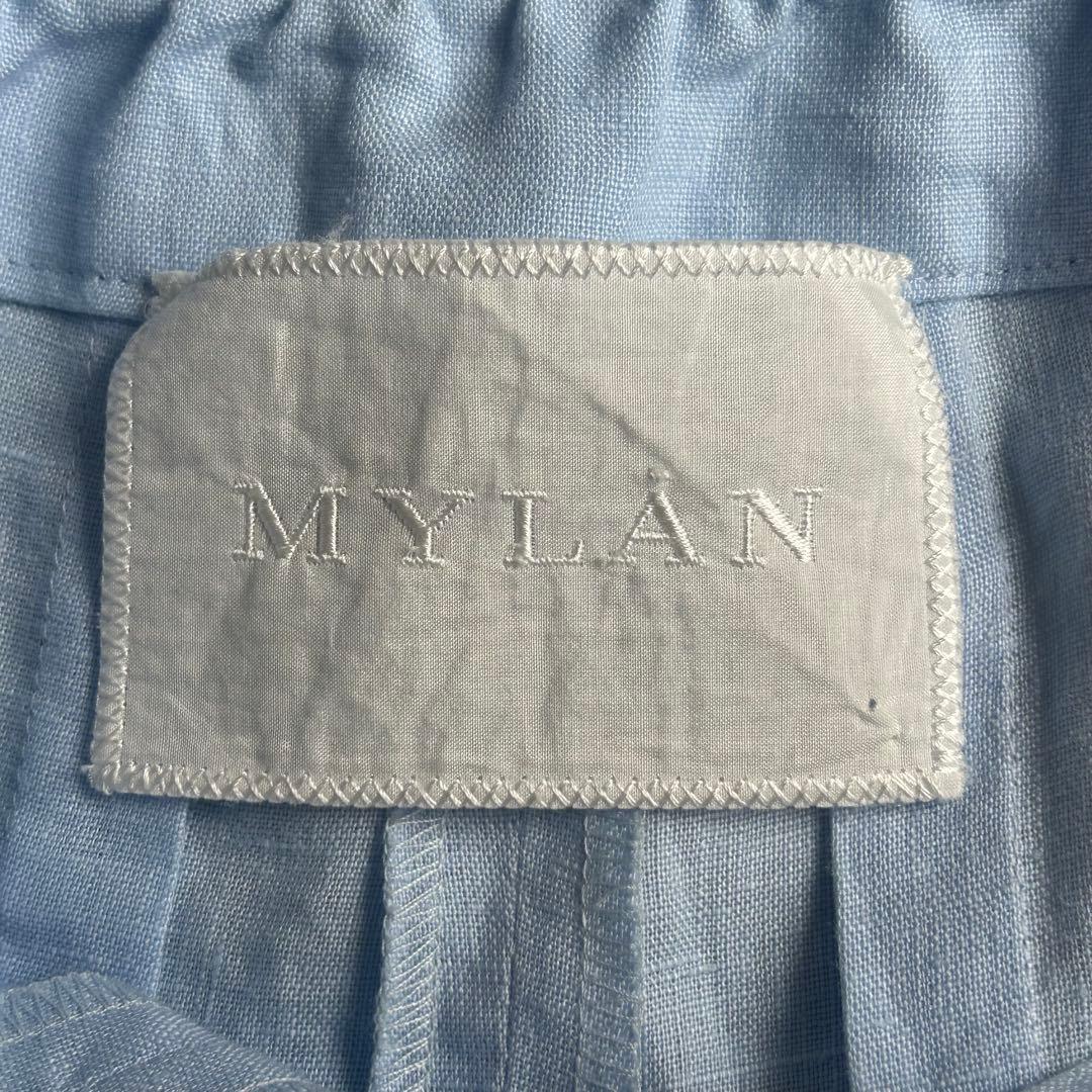 マイラン 23ss タックワイド ジャンプスーツ オールインワン リネン100%