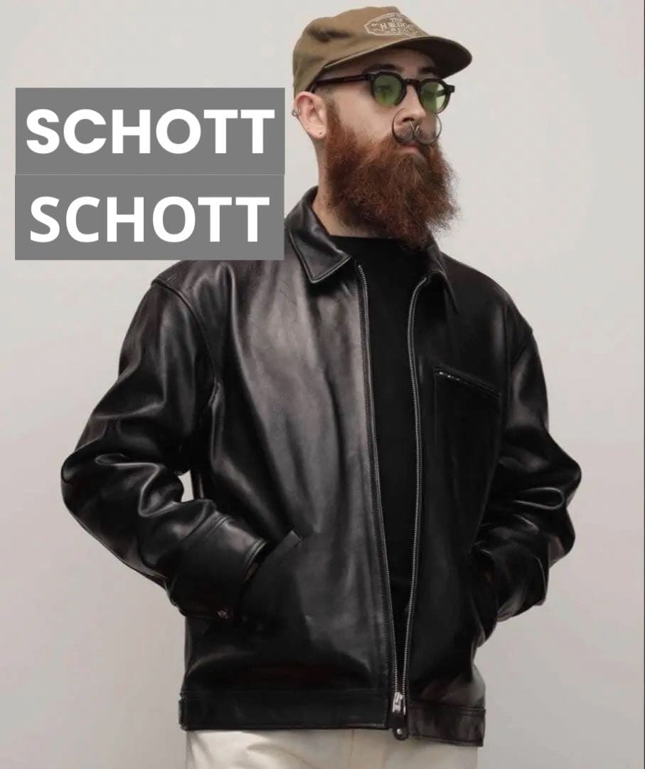 Schott レザートラッカージャケット　L