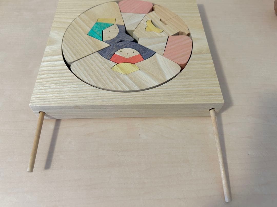 小黒三郎　組み木のひな人形　円びな