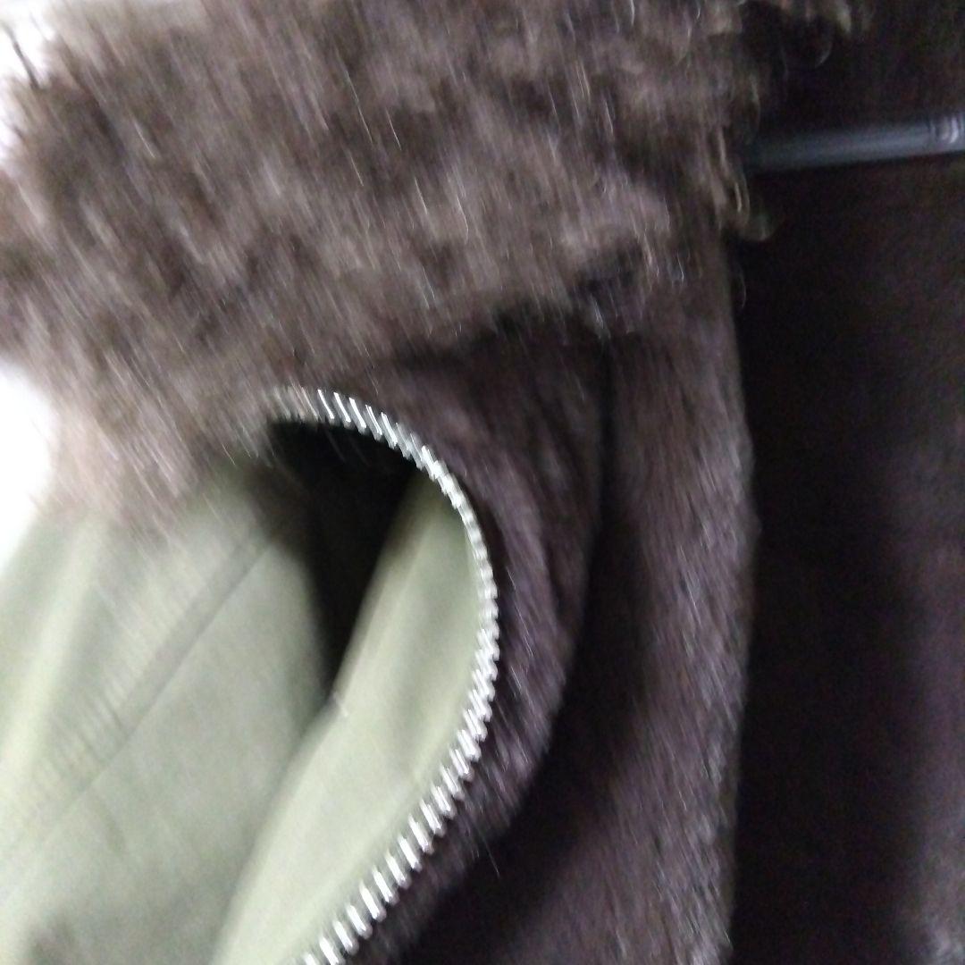 オリーブグリーン ミリタリージャケット ファー付き