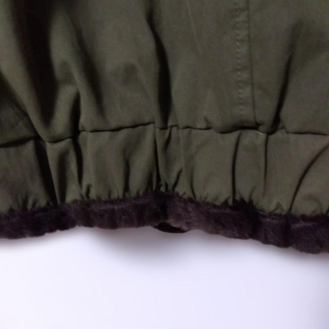 オリーブグリーン ミリタリージャケット ファー付き