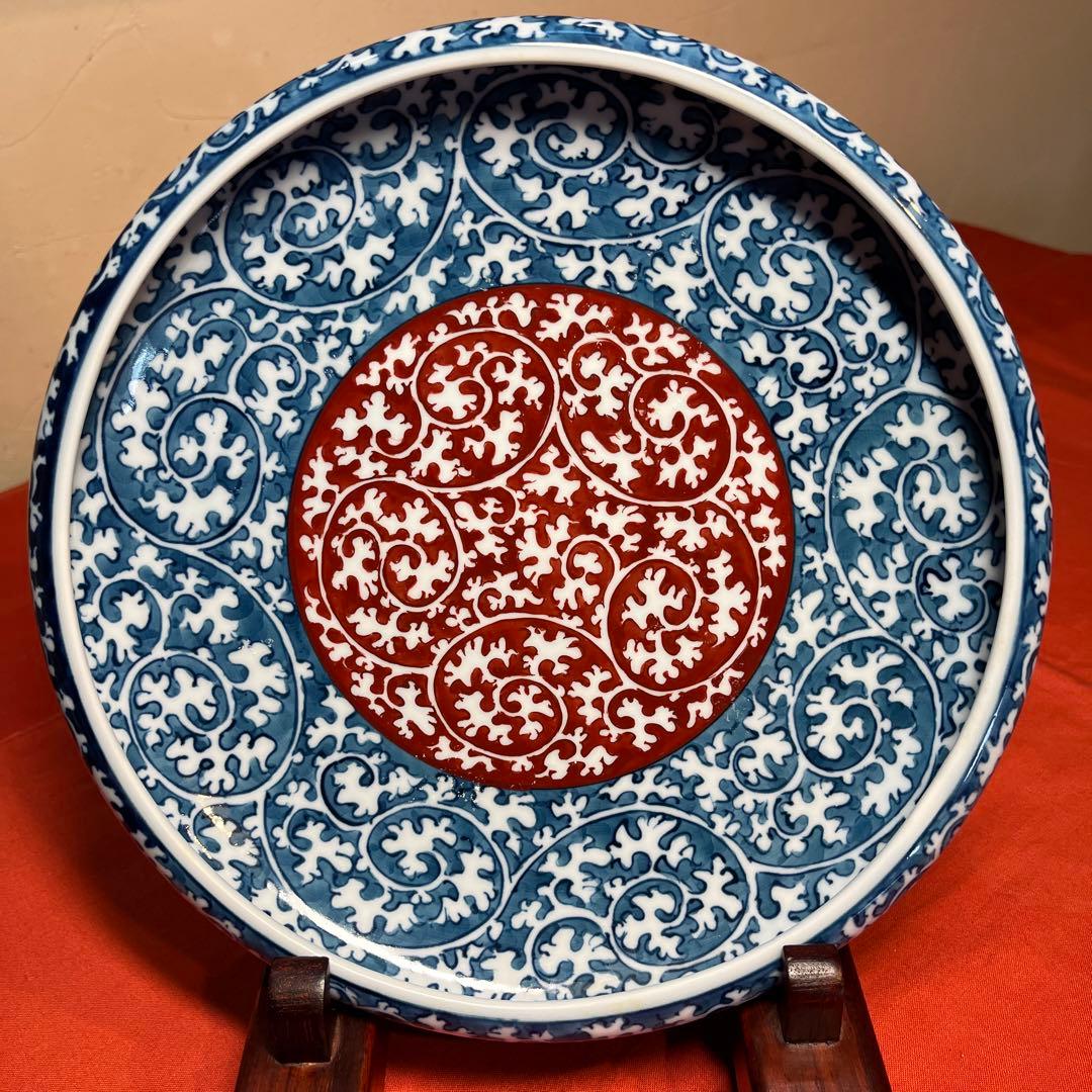 亮秀窯「蛸唐草大皿」