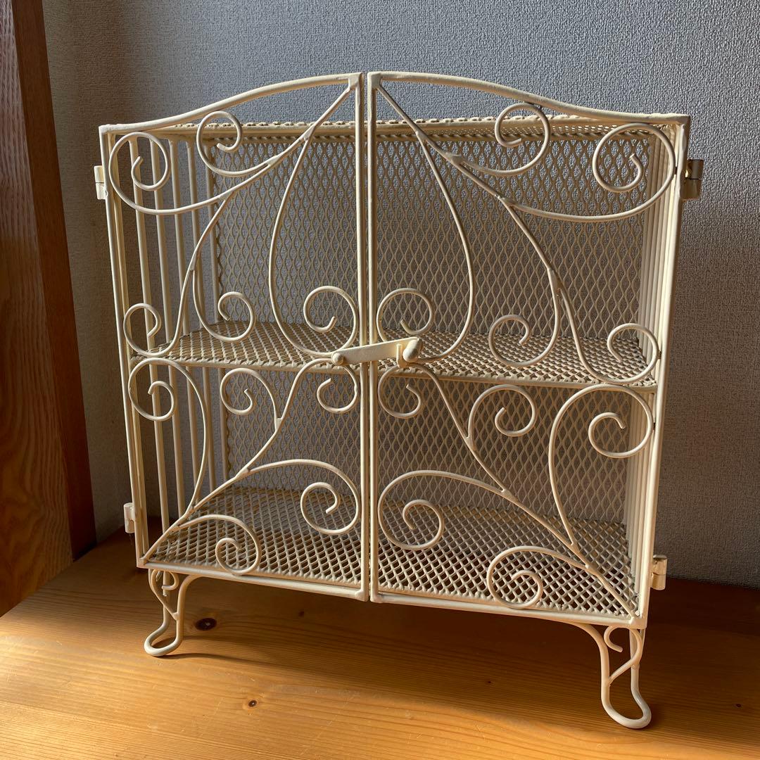 メタル　2段ラック　アイボリー