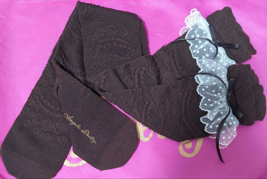 Angelic pretty ホイップジャガードオーバーニー ブラウン