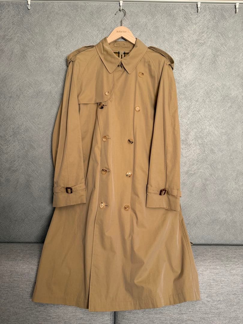 【超美品】BURBERRY バーバリー トレンチコート ロング丈　(ハンガー付)