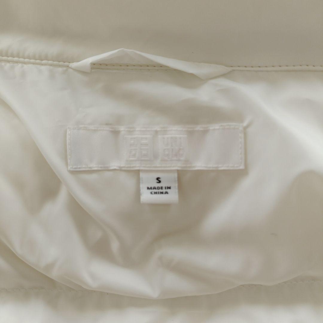 【極美品】UNIQLO ダウンコート 白 S フォックス風ファー