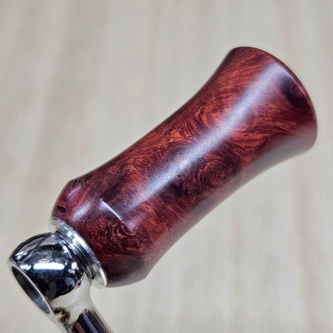 「本花梨瘤(特紅)2個セット」手作り木製ウッドハンドルノブ／シマノA、ダイワS