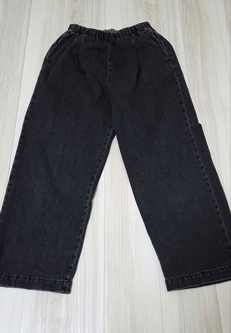 かぐれ　フェードデニムイージーパンツ　黒系