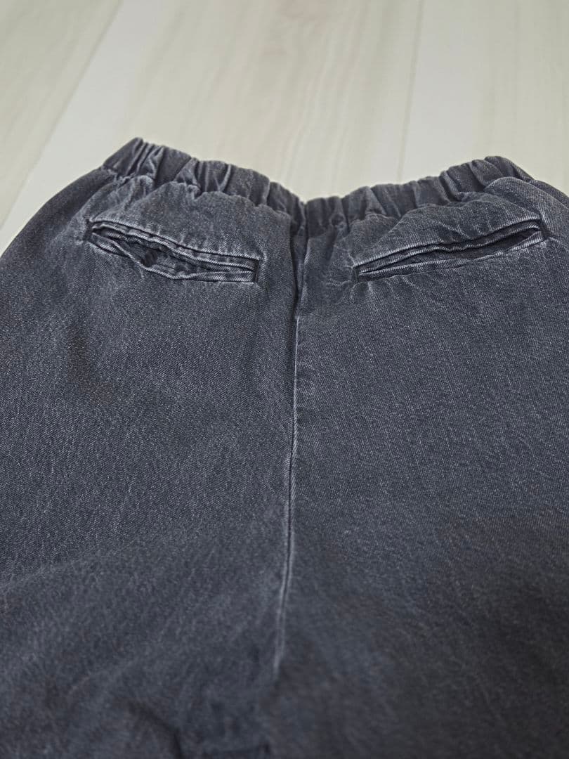 かぐれ　フェードデニムイージーパンツ　黒系