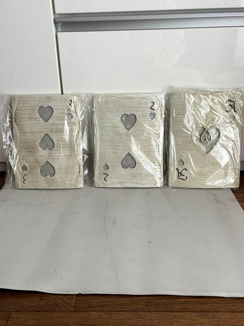 ３枚セット　不思議の国のアリス　トランプ　ステップストーン　ガーデリング　飛び石