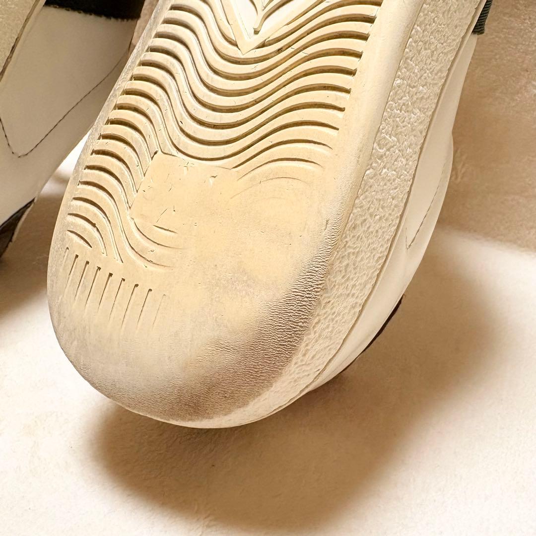 GUCCI ビー シェリーライン ホワイト レザースニーカー SIZE 71/2