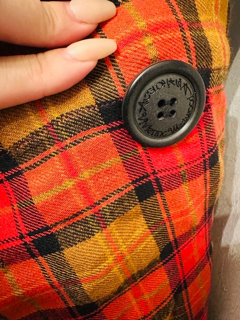 ヴィヴィアンウエストウッド チェック柄ラップスカート