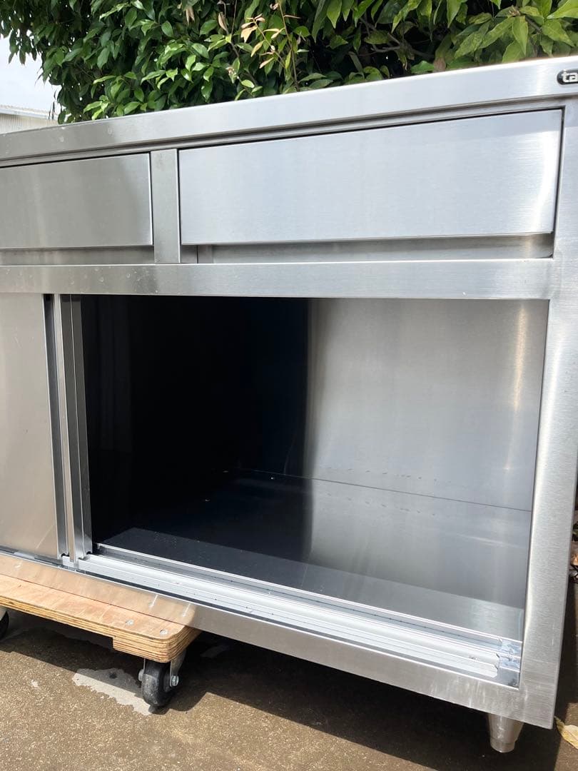 ステンレス作業台　調理台　キャビネット　引き出し付き　1500×600×780
