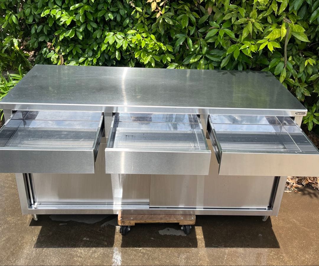 ステンレス作業台　調理台　キャビネット　引き出し付き　1500×600×780