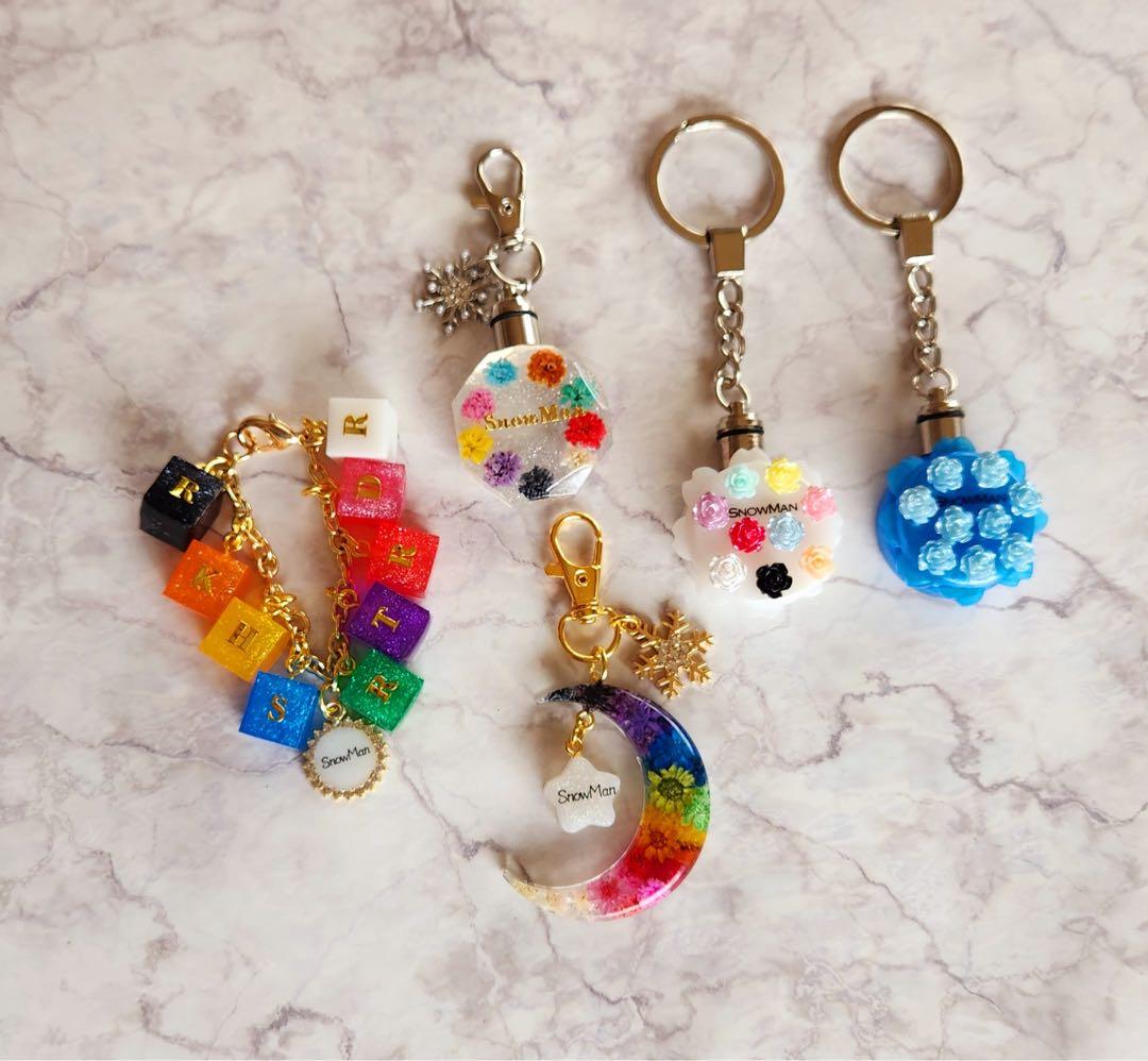 ミヤ　Man 箱推し　フラワー入り光る　キーホルダー　推し活