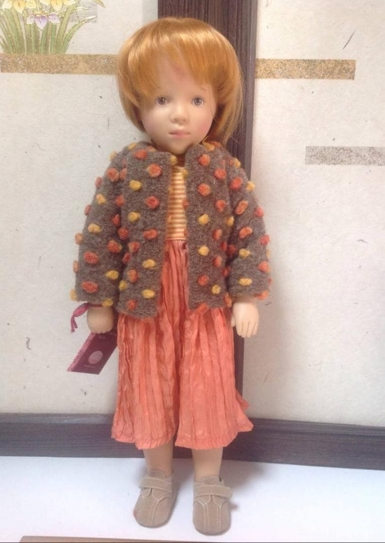 人形：ビンテージドール【シルビア・ナッテラ】 ②赤 Gotz 約48㎝