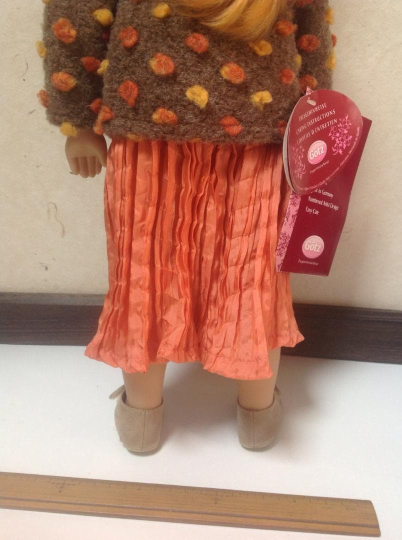 人形：ビンテージドール【シルビア・ナッテラ】 ②赤 Gotz 約48㎝