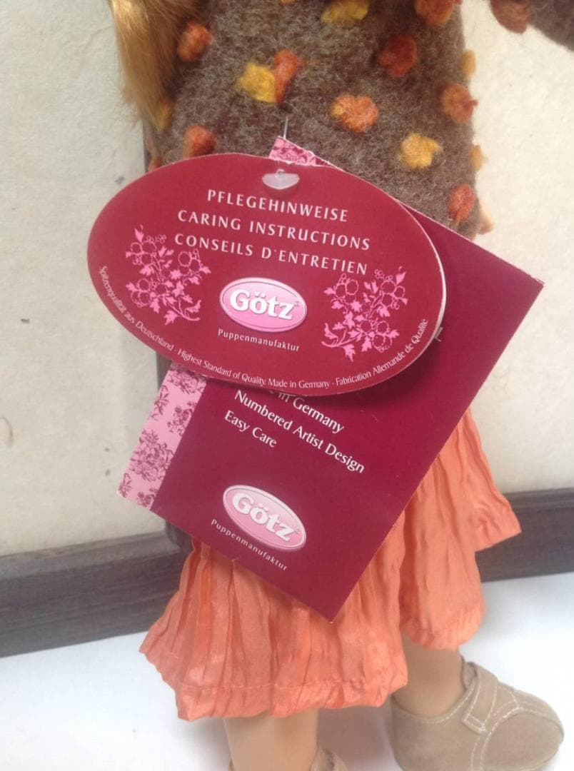 人形：ビンテージドール【シルビア・ナッテラ】 ②赤 Gotz 約48㎝