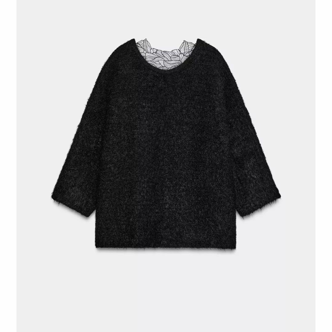 ZARA レースコンビニットセーター　試着のみ　S