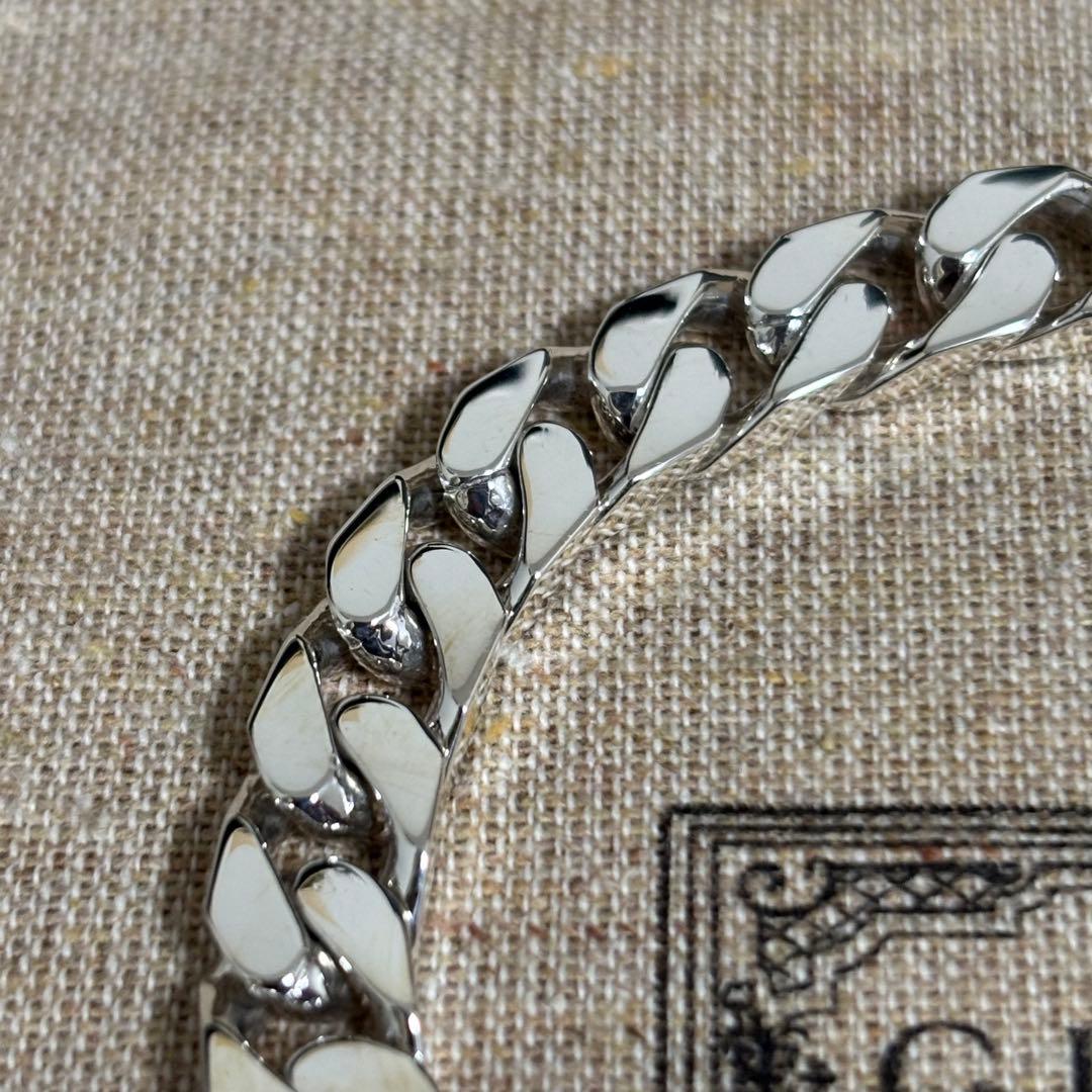 GUCCI 新品同様品　シルバーブレスレット刻印　21 喜平チェーン　付属品