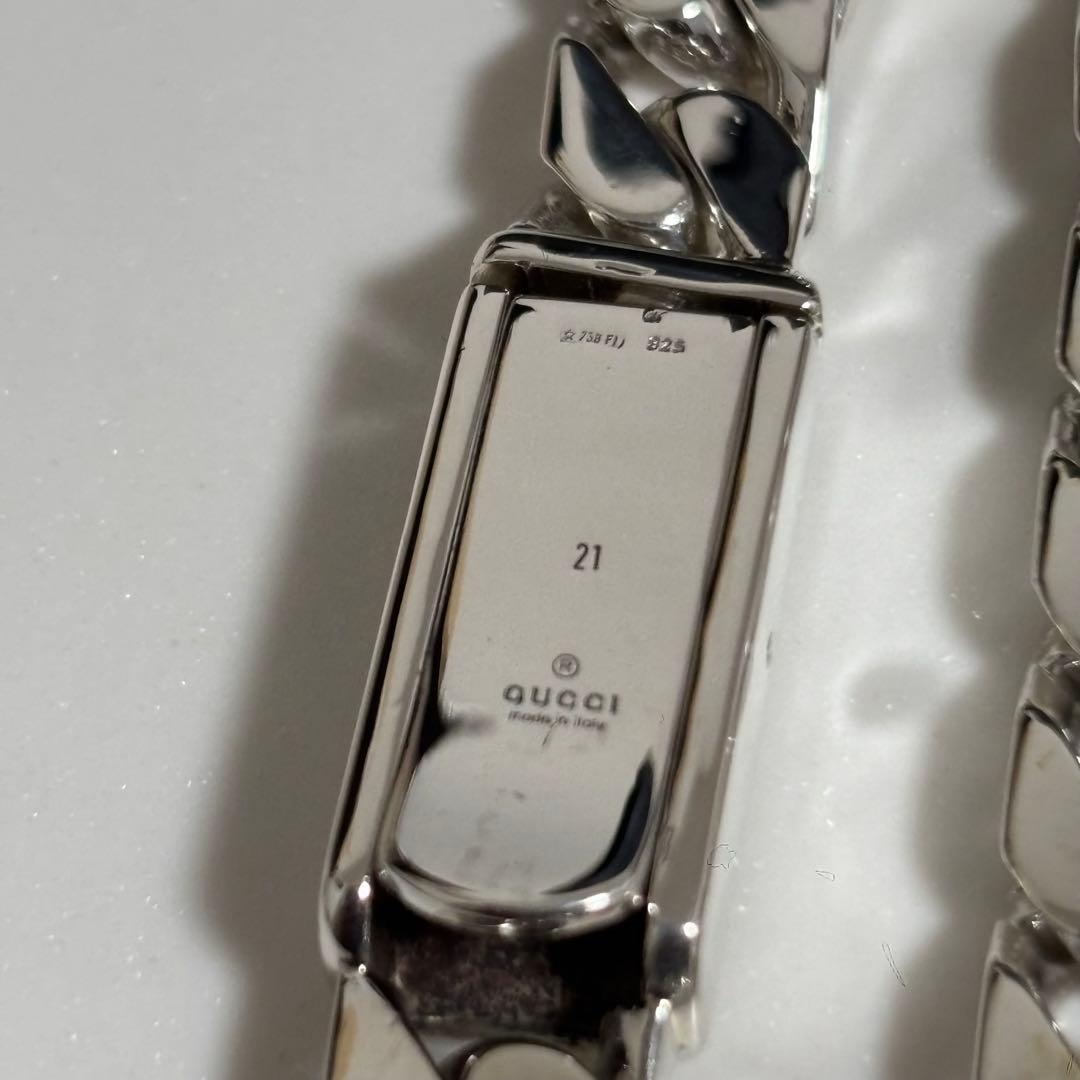 GUCCI 新品同様品　シルバーブレスレット刻印　21 喜平チェーン　付属品