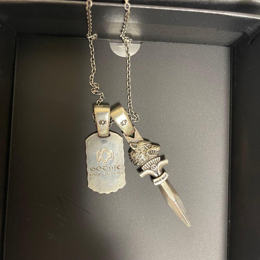 ヨウジヤマモト ゴシック ウルフダガーネックレス ドッグタグ　Gothic