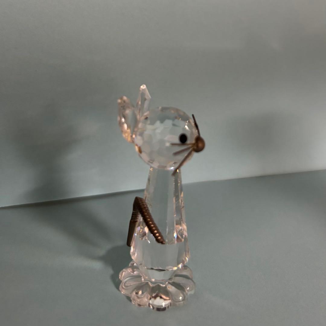 スワロフスキー、ネコ、ネズミ、ハリネズミの置物3点セット