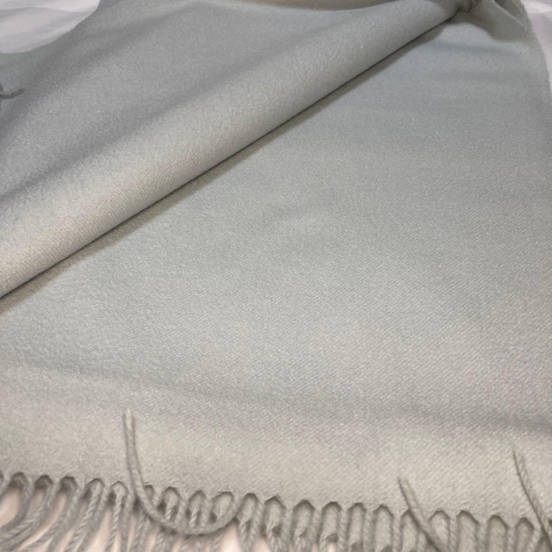 ジョンストンズ カシミヤ60％ 大判ストール ライトブルー