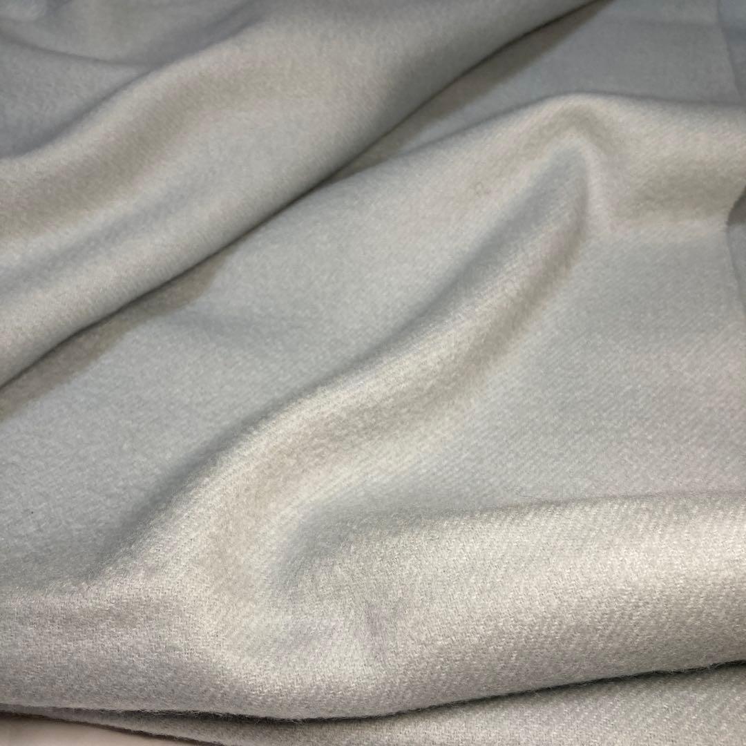 ジョンストンズ カシミヤ60％ 大判ストール ライトブルー