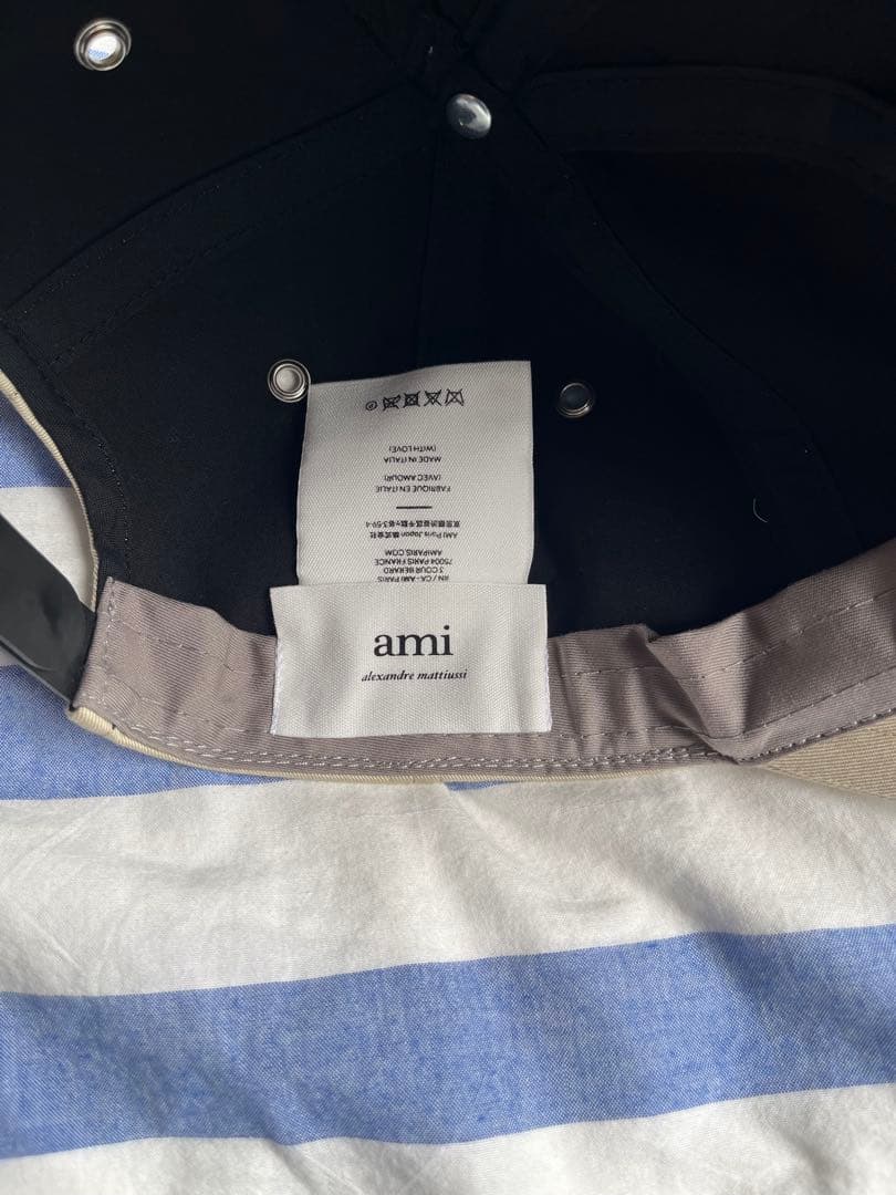 ami ベージュ ベースボールキャップ