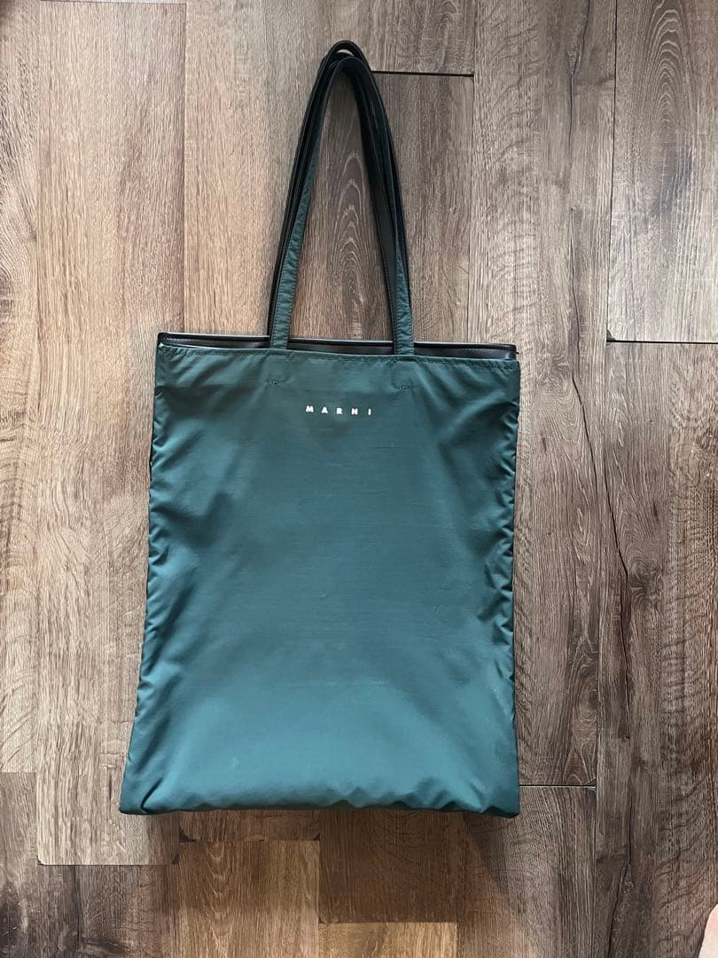 MARNI リバーシブルトートバッグ ブラック グリーン