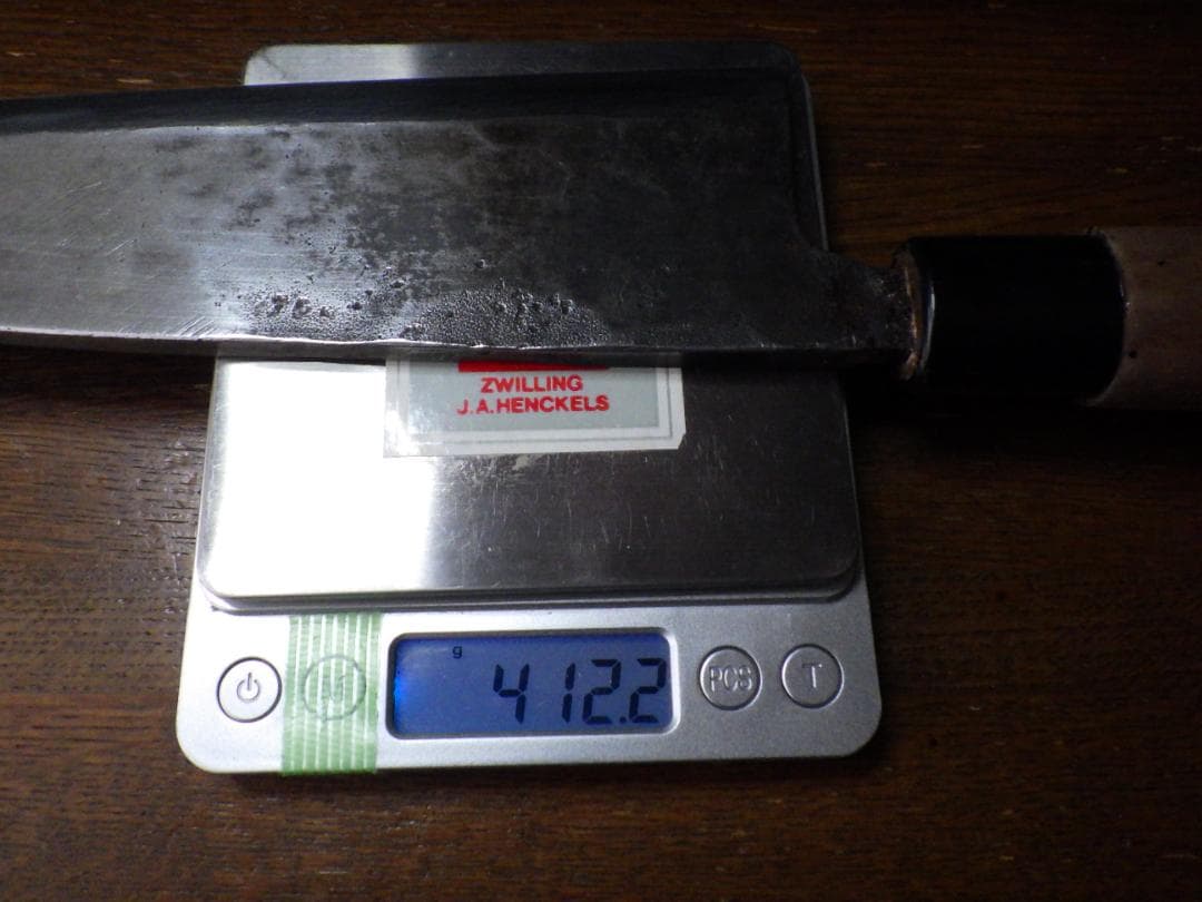 正本★槌目鍛造出刃包丁★㊨片刃研ぎ済み★オールド正本/昭和★