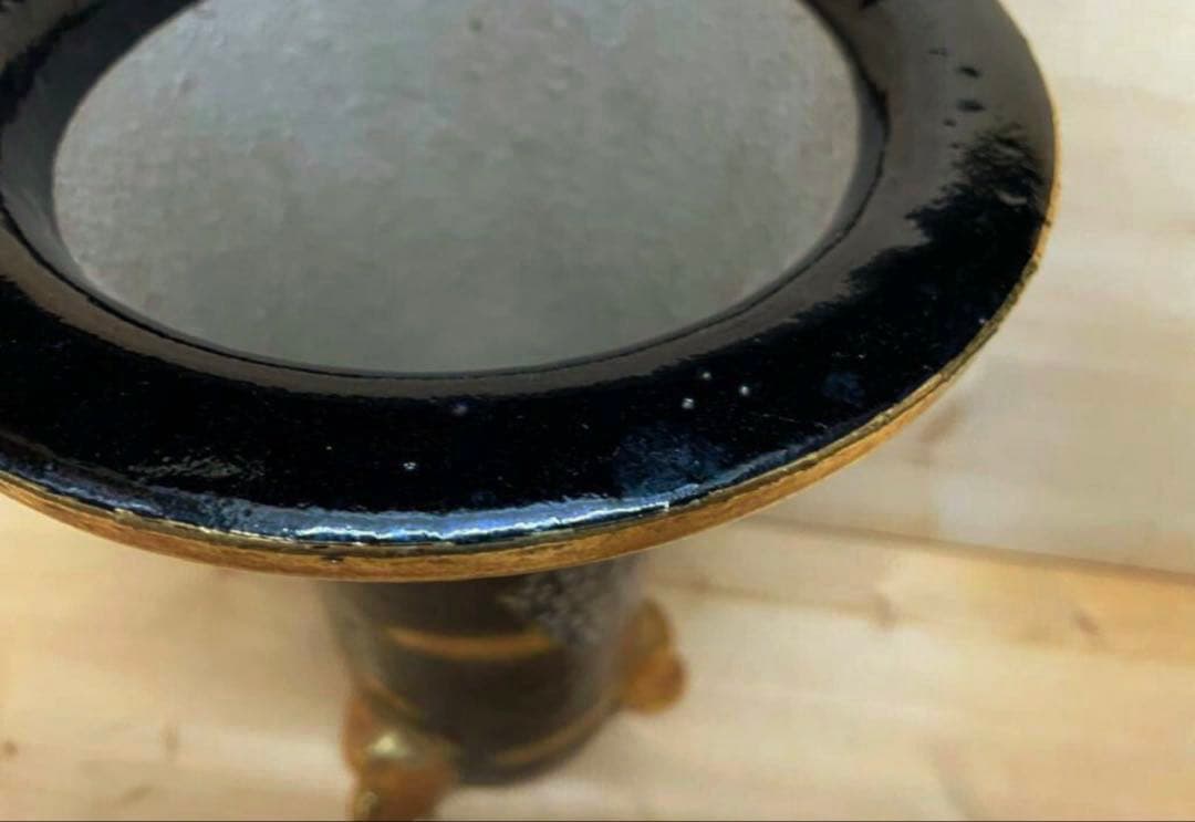 未使用/特価❕信楽焼/御所車＊錦/蘭鉢/6号/1点 植木鉢/京楽風/盆栽鉢