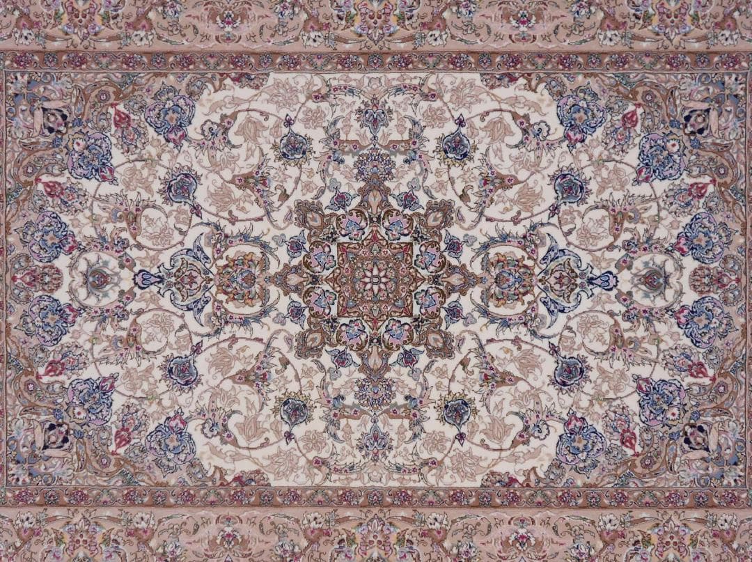 170万ノット！輝く、多色織絨毯！本場イラン産150×225cm -201051