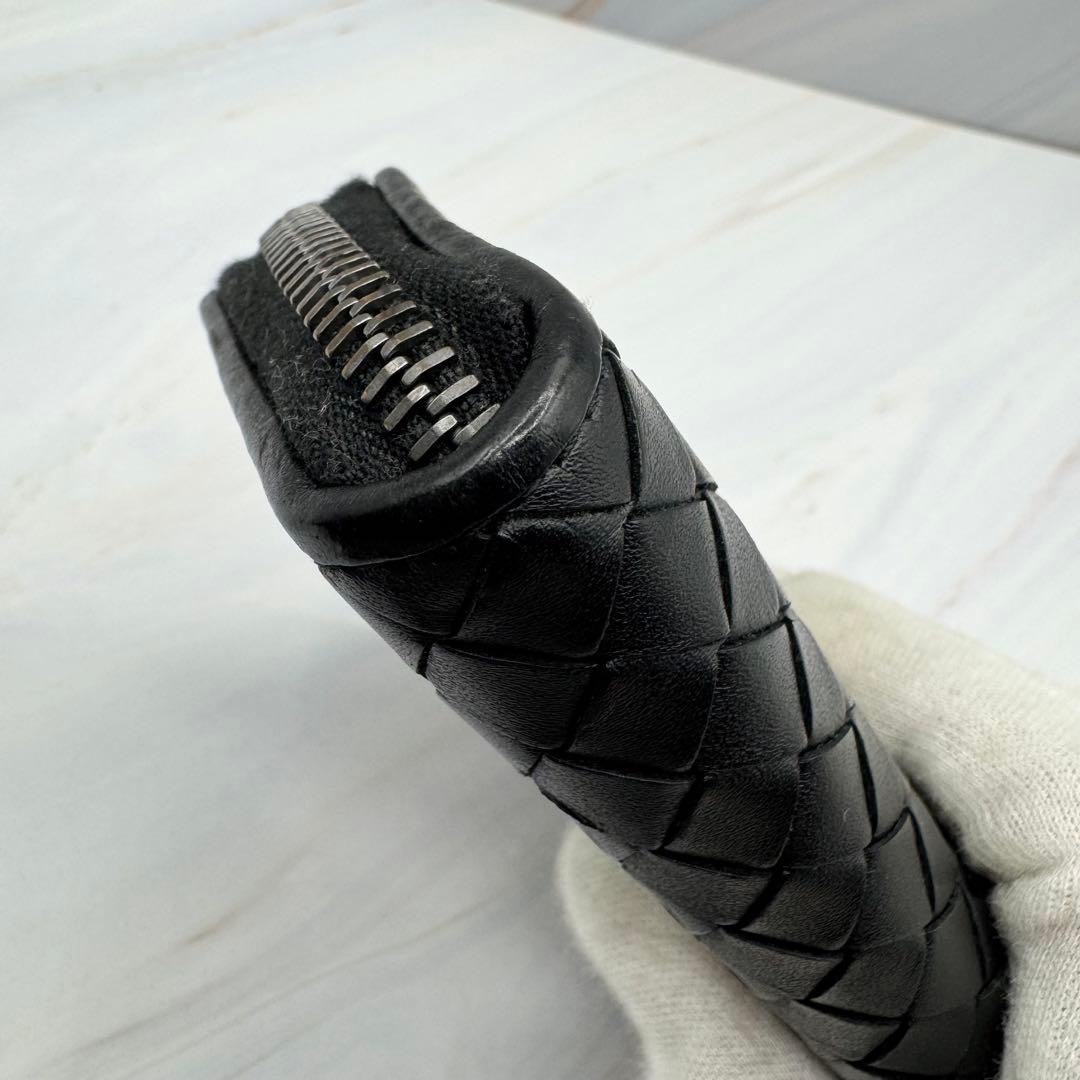 【ボッテガヴェネタ】レザー イントレチャート ケース 小銭入れ 黒