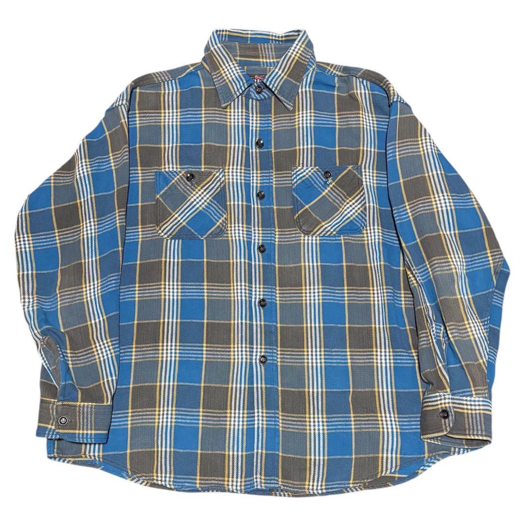 希少 60s POLAR ELY&WALKER フランネルシャツ XL 好配色