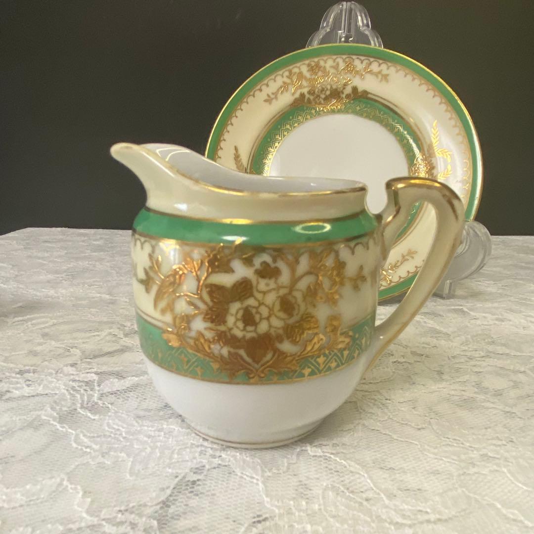 オールドノリタケ　ティーセット　金盛　カップ　ソーサー　プレート　英国　里帰り