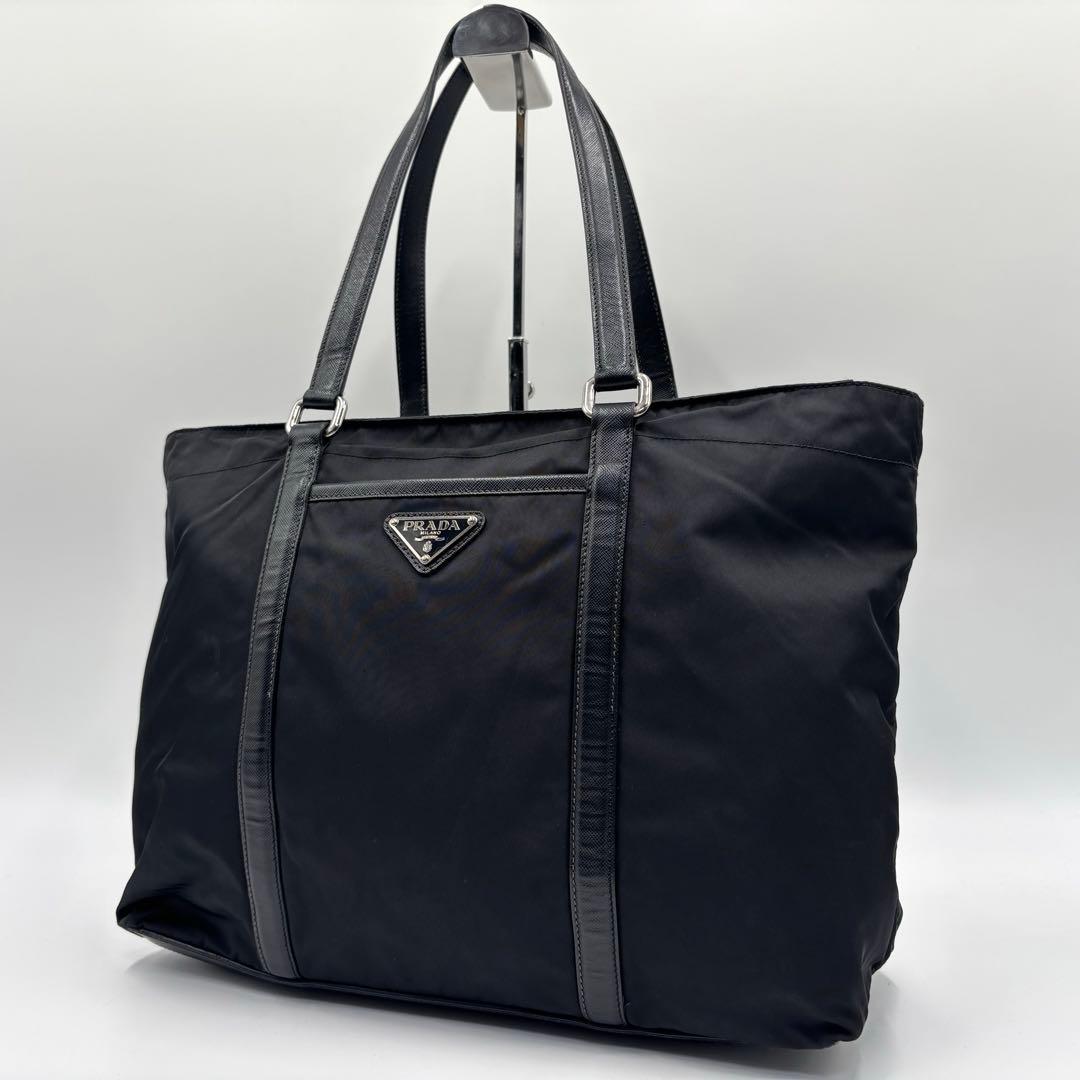 PRADA プラダ トートバッグ レザー ナイロン ブラック 黒