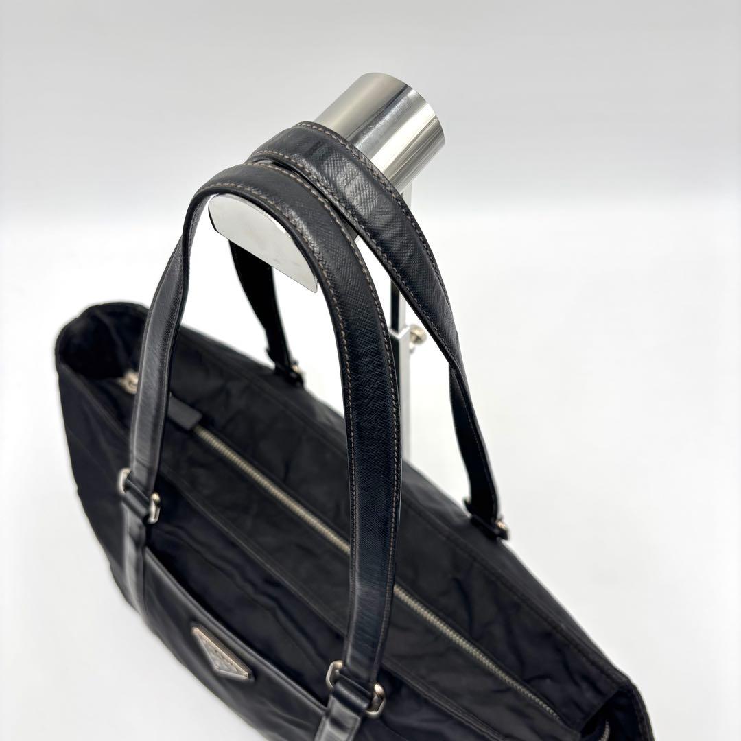 PRADA プラダ トートバッグ レザー ナイロン ブラック 黒