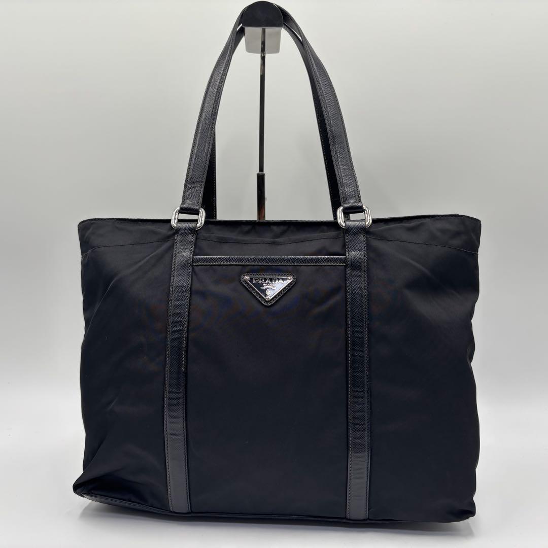 PRADA プラダ トートバッグ レザー ナイロン ブラック 黒