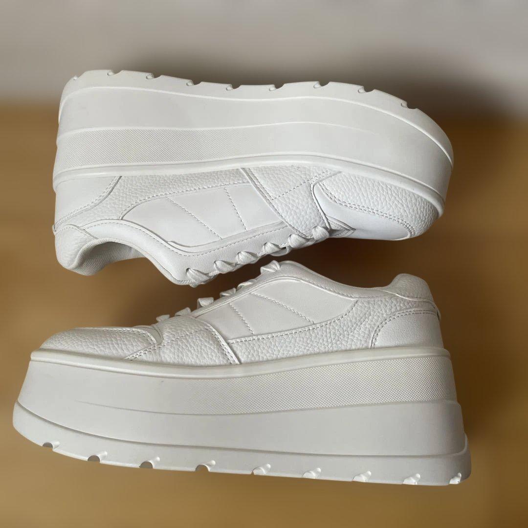 ZARA プラットフォームスニーカー ホワイト 39