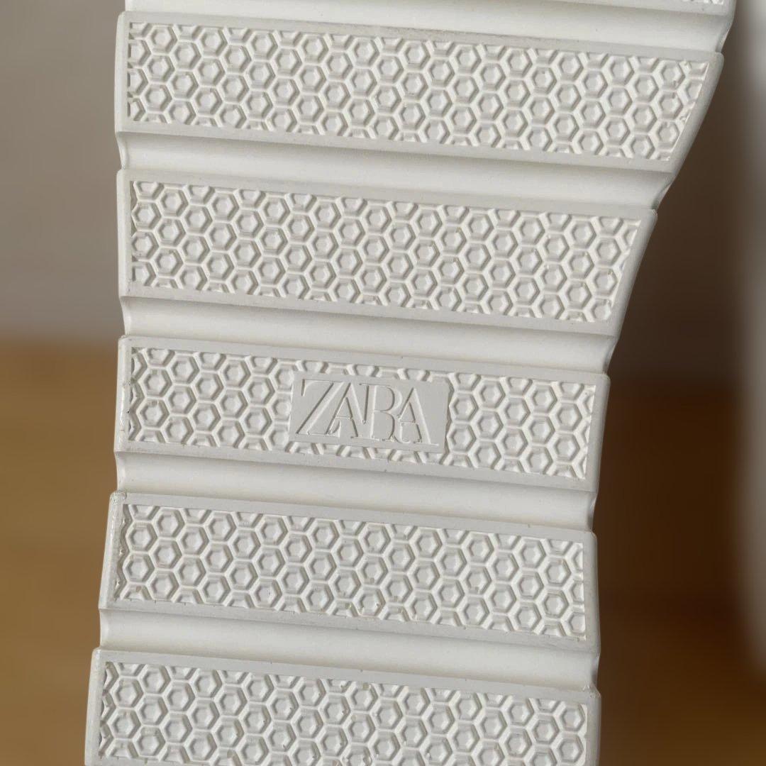 ZARA プラットフォームスニーカー ホワイト 39